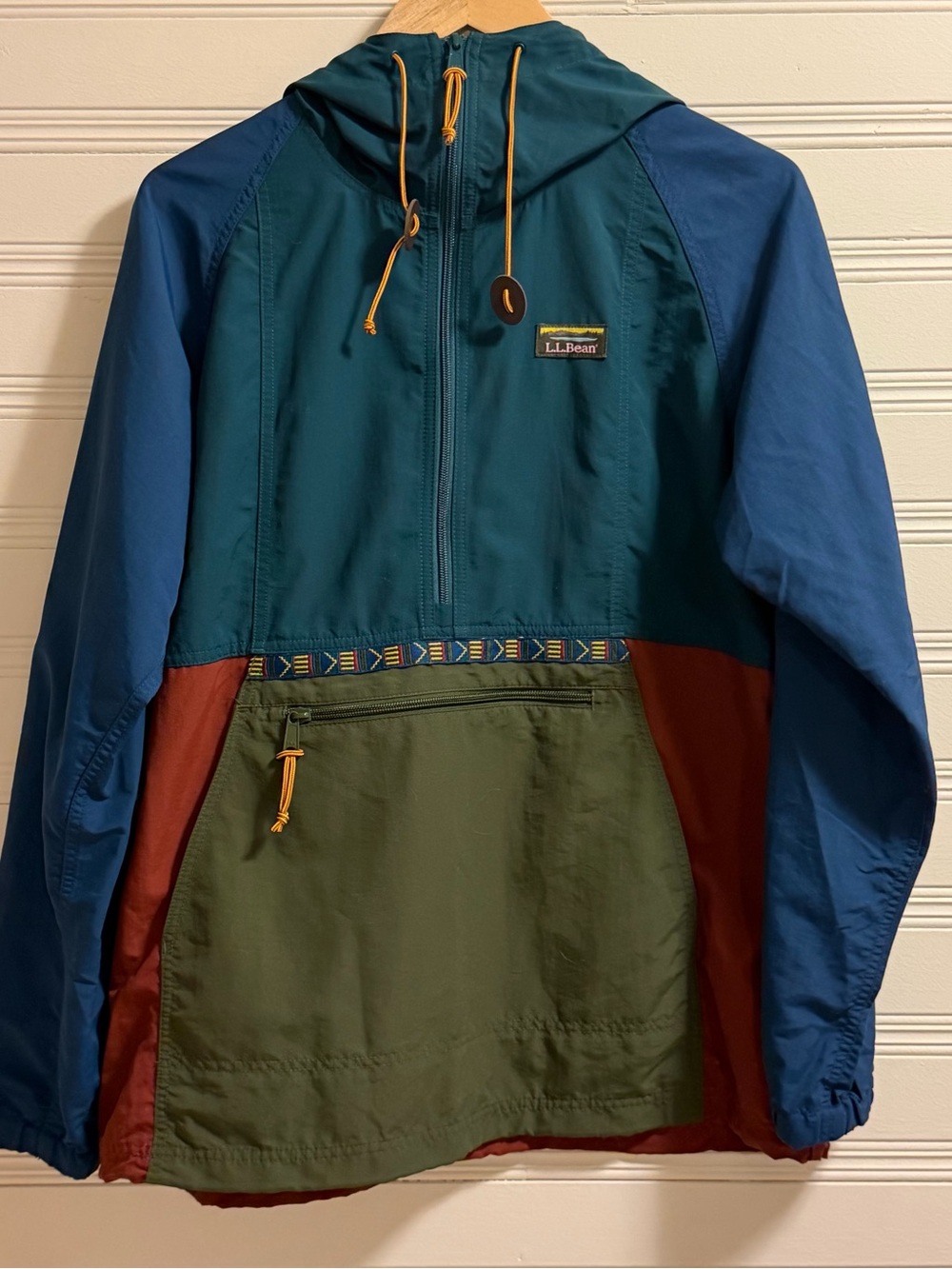 L.L.Bean Mountain Classic Colourblock Anorak Windbreaker Jacket Women’s M